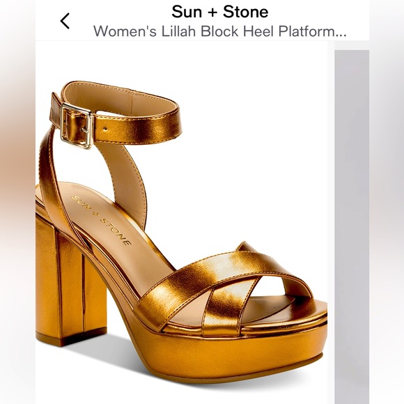 Sun + Stone Shoes - NIB! Sun & Stone Gold Lilla sandals in gold size 9.5